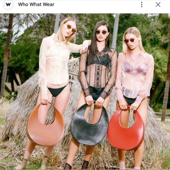 STAUD Crescent Moon Bag in Black. 100% leather. Excellent condition, barely used - Picture 8 of 10